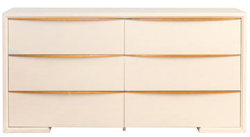 MILANO 6-DRAWERS DRESSER IN ANTIQUE WHITE