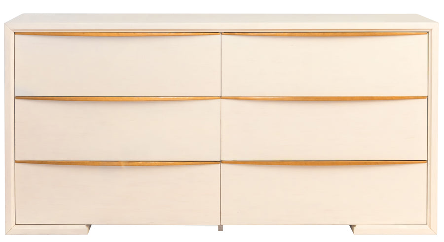 MILANO 6-DRAWERS DRESSER IN ANTIQUE WHITE