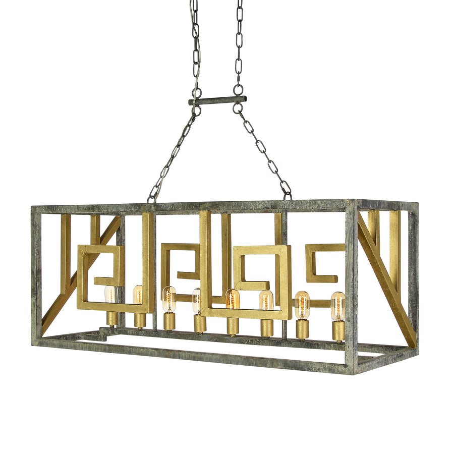 GREEK KEY CHANDELIER