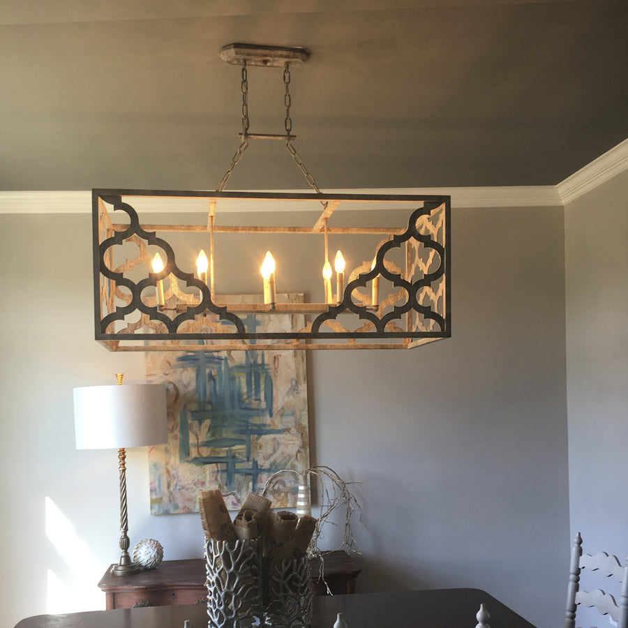 QUATREFOIL LINEAR CHANDELIER (45