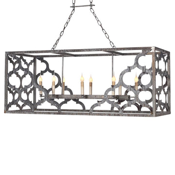 QUATREFOIL LINEAR CHANDELIER (45