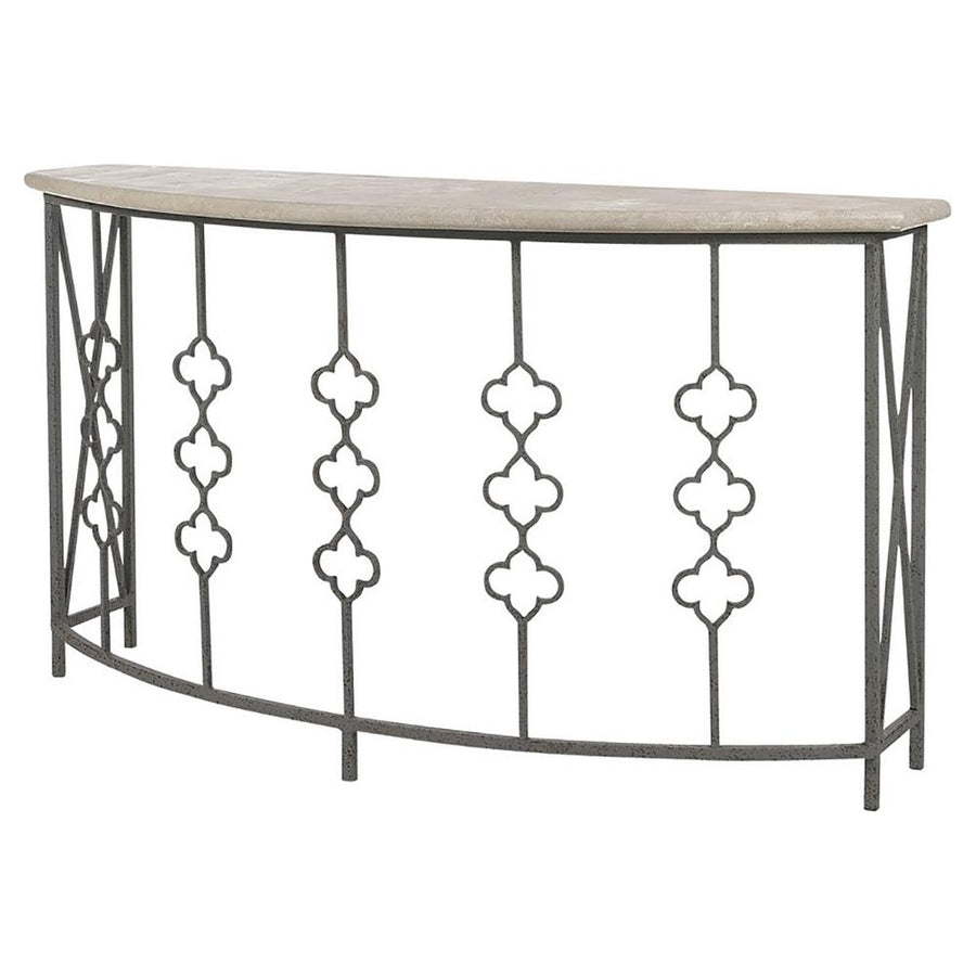 QUATREFOIL DEMILUNE CONSOLE