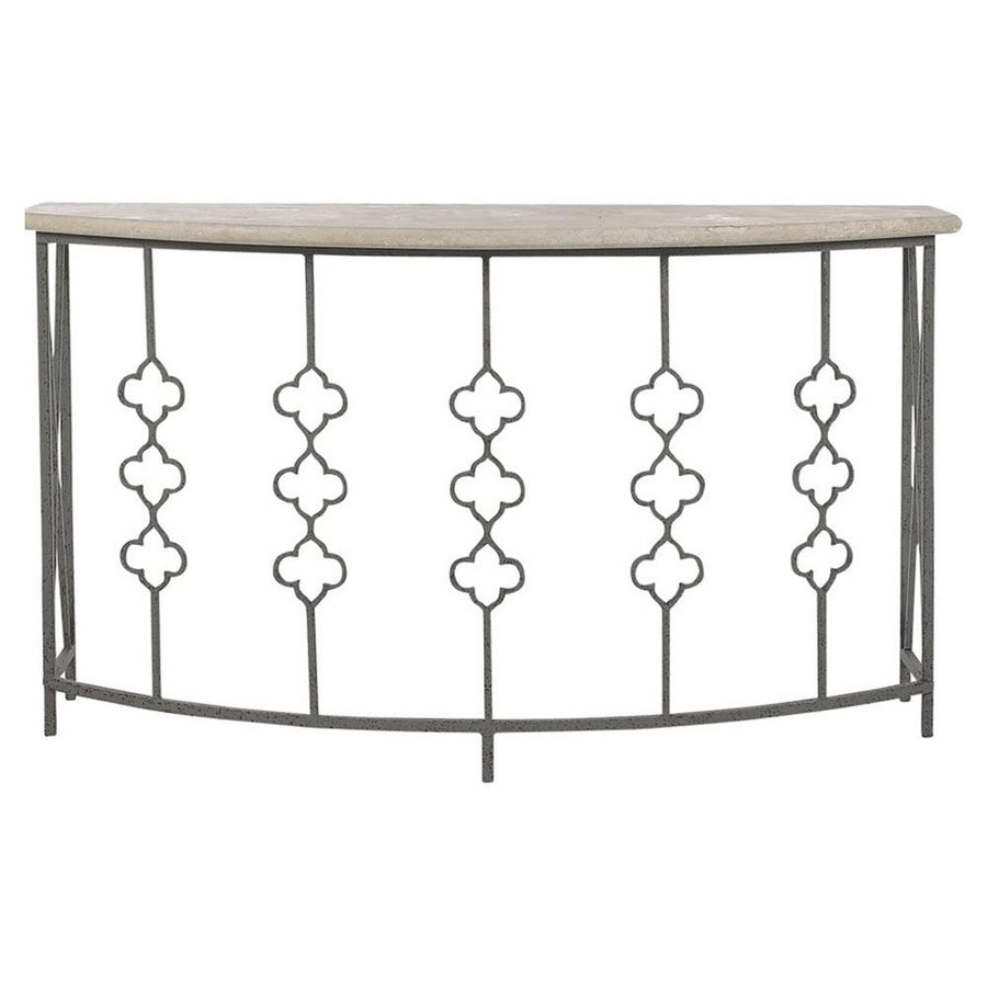 QUATREFOIL DEMILUNE CONSOLE