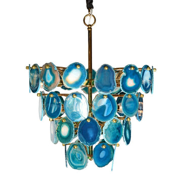 AQUA BLUE AGATE CHANDELIER