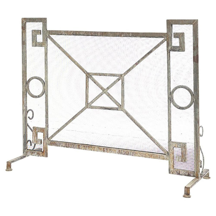 GREEK KEY FIREPLACE SCREEN