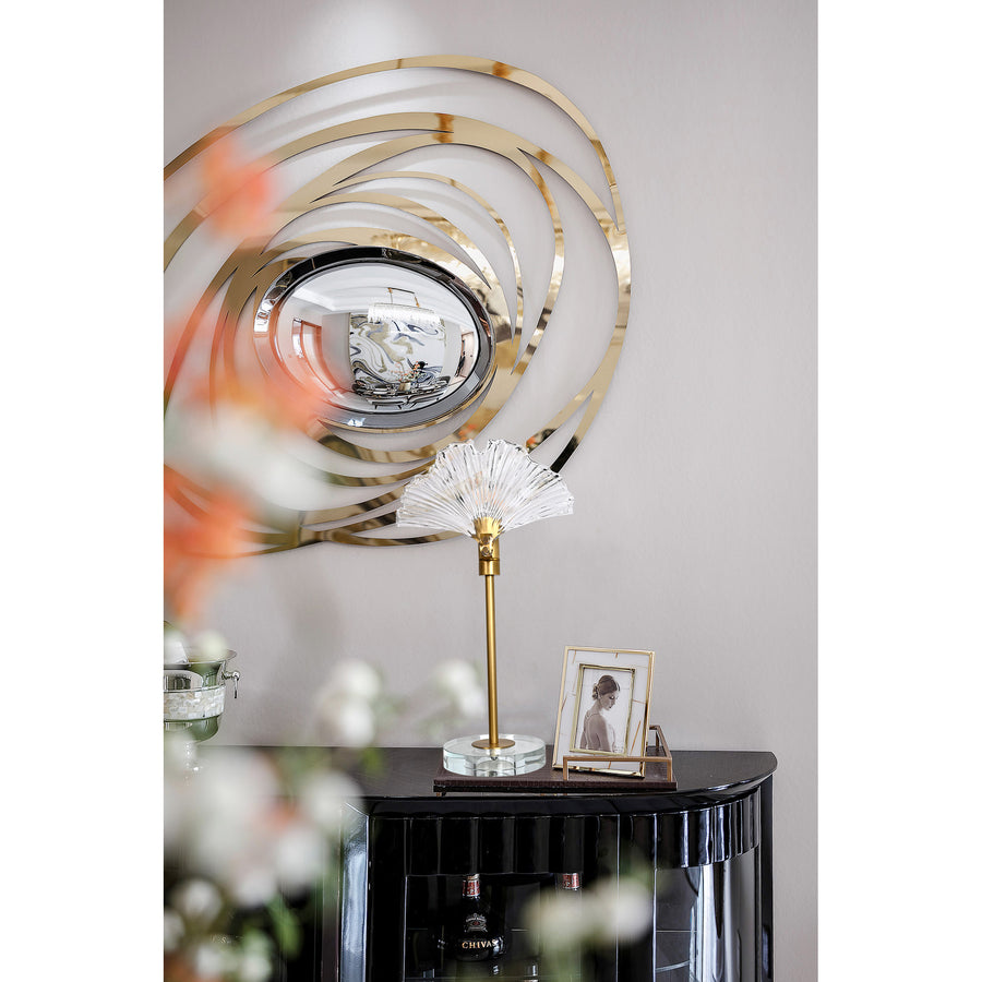 GLASS LEAF TABLE LAMP