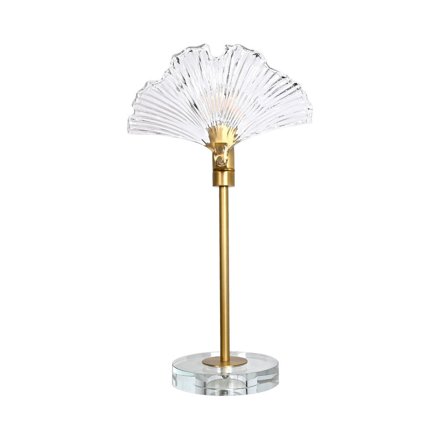 GLASS LEAF TABLE LAMP